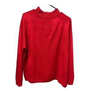Drapers & Damons Red Mock Neck Sweater Womens Sz 1X